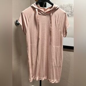 LOFT Lou & Grey Blush Pink Hooded Lounge Dress XS